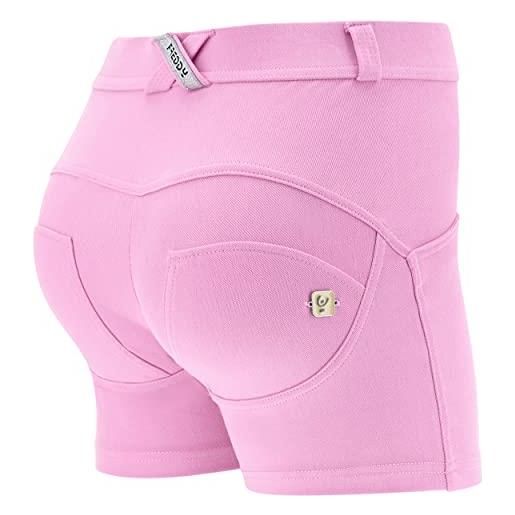 FREDDY - shorts push up wr. Up® skinny vita regular in jersey drill, rosa, large