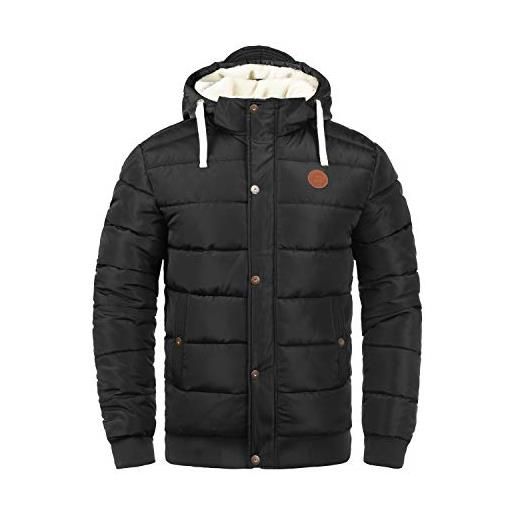 b BLEND blend frederico giacca invernale giaccone all'esterna con fodera d'orsacchiotto da uomo con cappuccio, taglia: l, colore: phantom grey (70010)