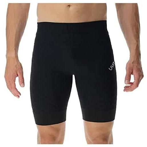 UYN running ultra1 ow shorts leggings, nero/atlantico, xl uomo