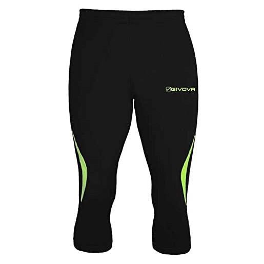 GIVOVA running pinocchietto nero/giallo fluo tg. S