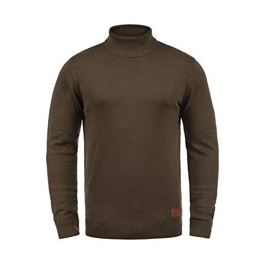 b BLEND blend latif maglione col collo alto pullover in maglia dolcevita da uomo con collo alto, taglia: m, colore: black (70155)