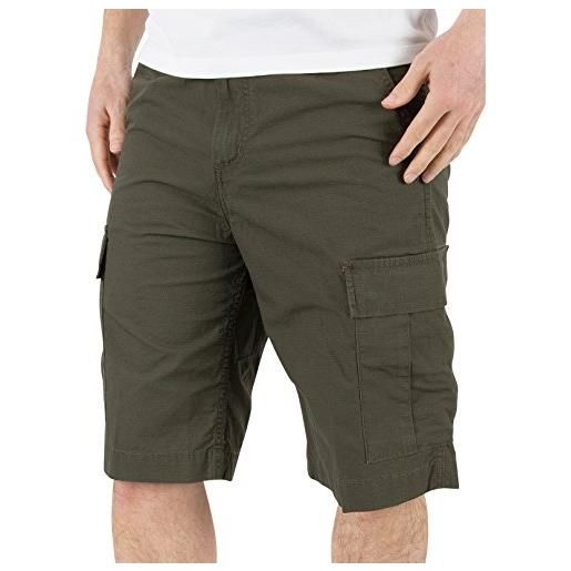 Carhartt wip uomo regular logo cargo shorts, verde, 32w