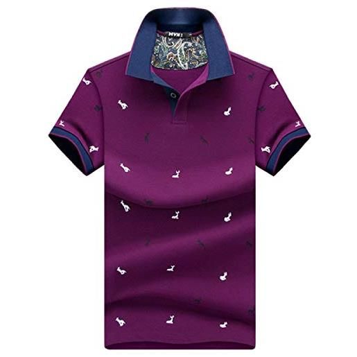 Huixin magliette classiche da uomo traspiranti da uomo da cool lavoro skinny sportivo magliette da uomo classiche a manica corta asciutta e max umidità da indossare (color: purple, size: 4xl)