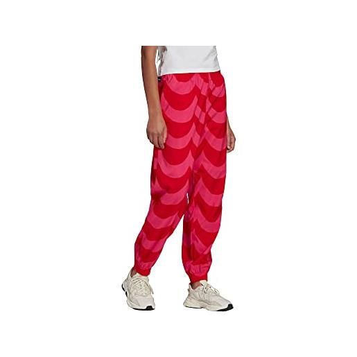 adidas track pant pantaloni sportivi, vivid red/team real magenta, 42 donna