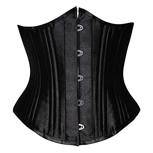 SZIVYSHI danna sottoseno 24 acciaio spirale ossatura corsetto waist trainer corpetto bustino body shaper modellante rinforzato con stecche nero xxl
