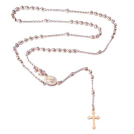 amorili collana rosario in argento ramato