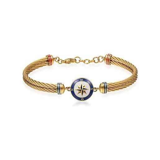 Brosway bracciale uomo in acciaio, bracciale uomo collezione horizon - bho16