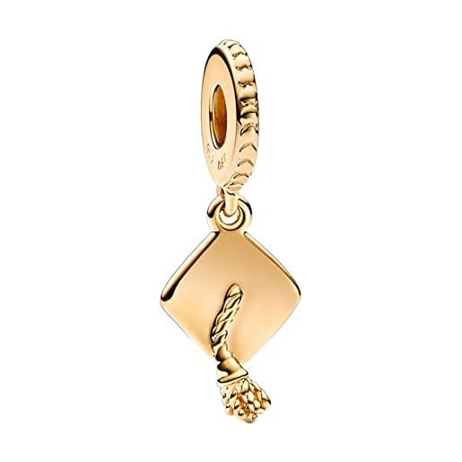 HAEPIAR s925 charm in argento sterling per bracciale collana charm dangle mortar board con laurea in oro per le donne ragazze regali di compleanno