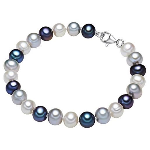 Valero Pearls bracciale di perleda donna in argento sterling 925 con perla di coltura di acqua dolce