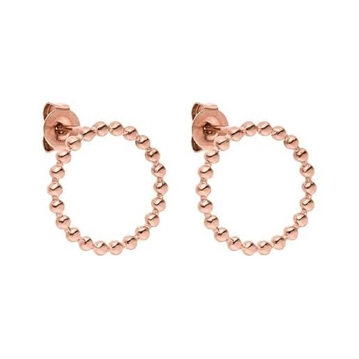 Orecchini A Cerchio Echtzeit EJ-0009-E-22 In Acciaio Inox Con Placcato Oro Rosa - 2,2 Cm, Ipoallergenici E Impermeabili