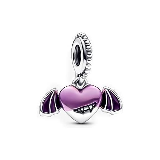 Annmors bat charms halloween flying bat purple charms pendants diy for woman fit european bracelet&necklace, christmas halloween jewelry gifts