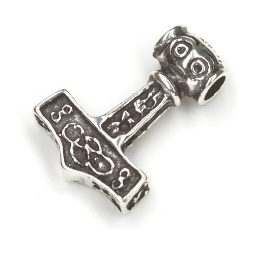 Drachensilber ciondolo in argento sterling 925 con martello di thor mjölnir, stile vichingo