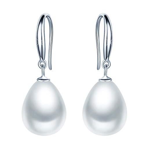 Yumilok orecchini da donna Yumilok, orecchini in argento 925 con perle, orecchini a goccia belli e alla moda
