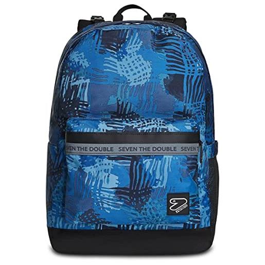 Seven reversible backpack blending blue