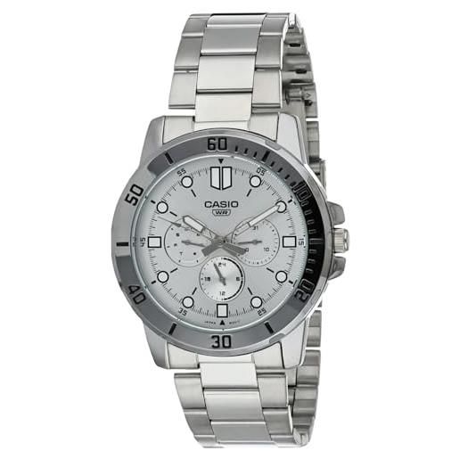 Casio general mtp-vd300d-7eudf - orologio analogico al quarzo, in acciaio inox, unisex, colore: argento, argento, casual