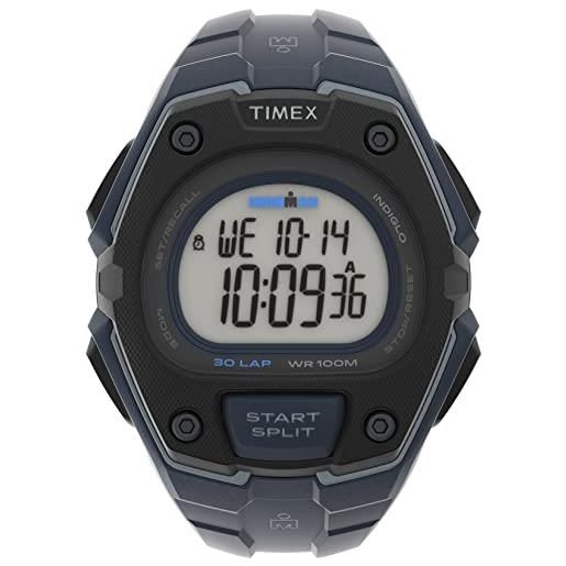 Timex men's ironman classic 30 oversized quartz sport watch with resin strap, blue, 20 (model: tw5m484009j)
