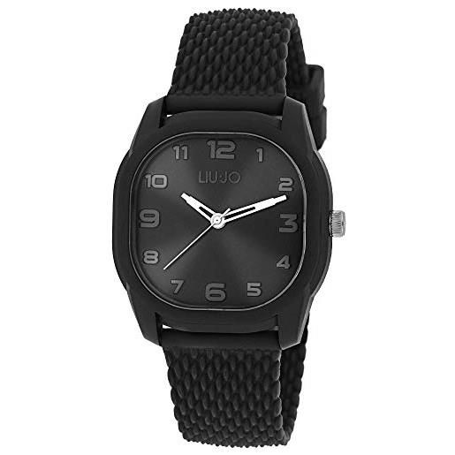 Liu Jo liujo orologio uomo solo tempo cinturino silicone nero, cassa 40mm, water resistant 5atm (nero)