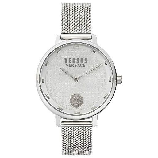 Versace versus Versace la villette orologio 36 mm, donna, argento