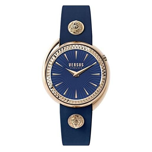 Versus versace tortona orologio 38 mm, donna, blu
