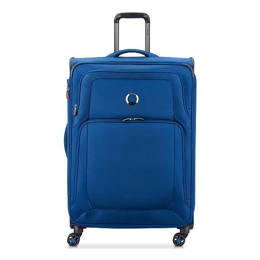 DELSEY PARIS optimax lite valigia trolley 4 doppie ruote espandibile, unisex adulto, blu, 78 cm