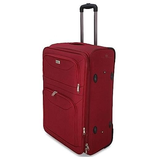 Valigeria.shop valigia ormi bagaglio a mano da cabina piccola m 55x35x20 media l 64x41x27 grande xl 72x46x30 espandibile resistente con 2 ruote (l(64x41x27), bordo)