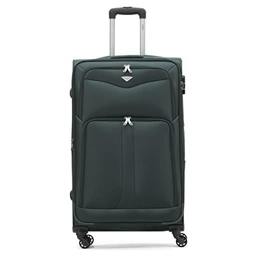 Flight Knight lightweight 4 wheel 800d soft case suitcases anti crack cabin & hold luggage options approved for over 100 airlines including easy. Jet, ba & many more!