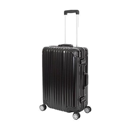 Travelhouse london, valigetta rigida in alluminio, con telaio in alluminio, diverse misure e colori, t1169, nero , mittelgroßer koffer, valigia