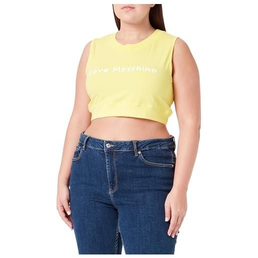 Love Moschino cropped top, fucsia, 44 donna