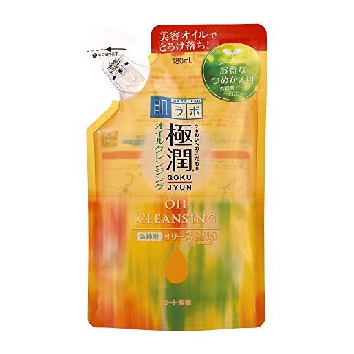 Skin lab rohto hada labo gokujyun hyaluronic & high purity olive oil cleansing refill 180 ml