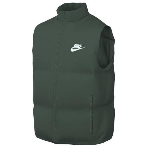 Nike fb7373-068 m nk tf club puffer vest giacca uomo iron grey/white taglia xl