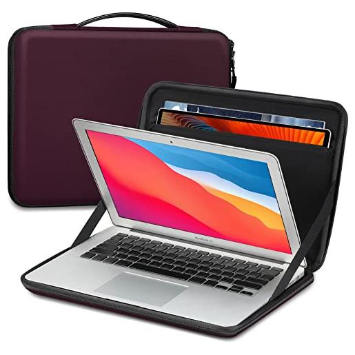 FINPAC porta pc custodia, sottile rigida laptop borsa per macbook pro 14, mac. Book air 13 a2681 a2337 2022-2018, 13,3 mac. Book pro a2338 a2251 2022-2016, con tasca per tablet 9.7-12.9 i. Pad pro/air, 