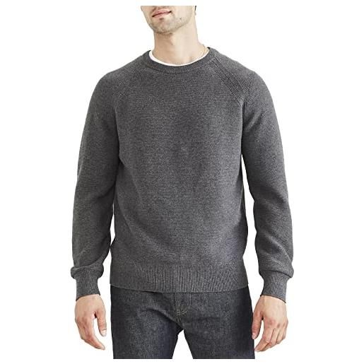 Dockers crewneck sweater, maglione uomo, grigio (b65 dark gray htr), xl