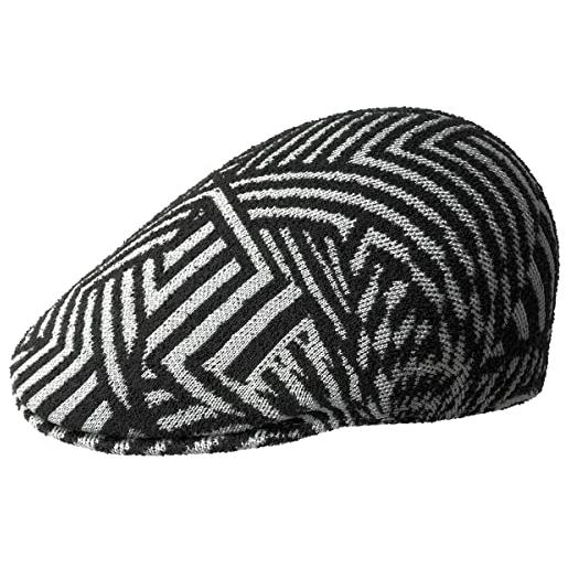 Kangol coppola virtual grid 507 cappello piatto xl (60-61 cm) - nero-bianco