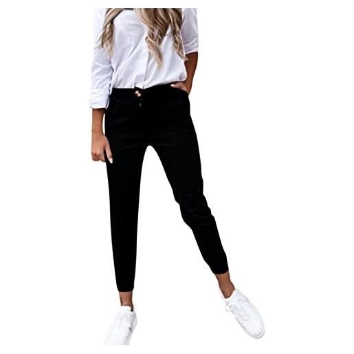 Modaworld pantaloni donna eleganti a vita alta lunghezza ritagliata 9/10 pantaloni donna a sigaretta caviglia a vita alta