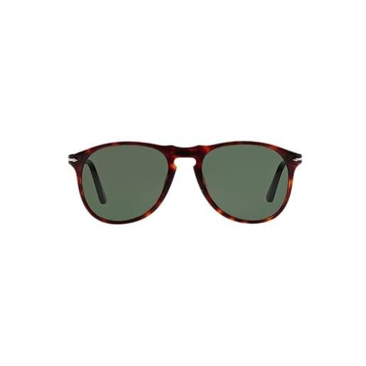 Persol 0po9649s occhiali da sole, marrone (havana/crystal green), 55 unisex-adulto