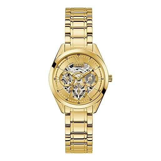 GUESS women quartz watch with stainless steel strap, gold, 16 (model: gw0253l2)