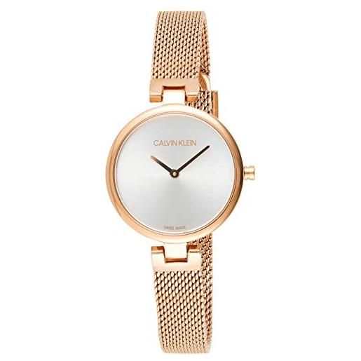Calvin Klein orologio analogico quarzo da donna con cinturino in placcato oro k8g23626