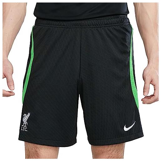 Nike liverpool dx3191-012 lfc m nk df strk short kz pantaloncini uomo black/poison green/white l