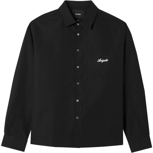 Axel Arigato giacca-camicia flow con stampa - nero