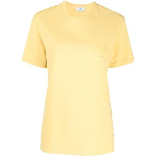 ETRO t-shirt con ricamo - giallo