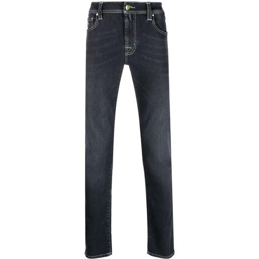 Sartoria Tramarossa jeans con cuciture a contrasto - nero