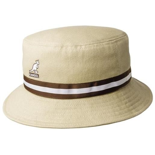 Kangol stripe lahinchstreifen lahinch cappello a falda larga, bianco, xl unisex-adulto