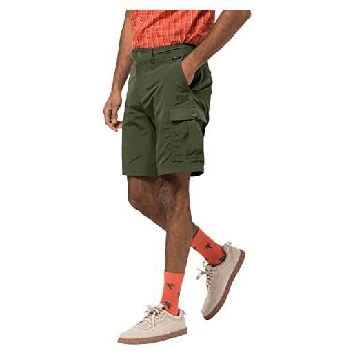 Jack Wolfskin canyon shorts pantaloni cargo da uomo, legno verde, 52