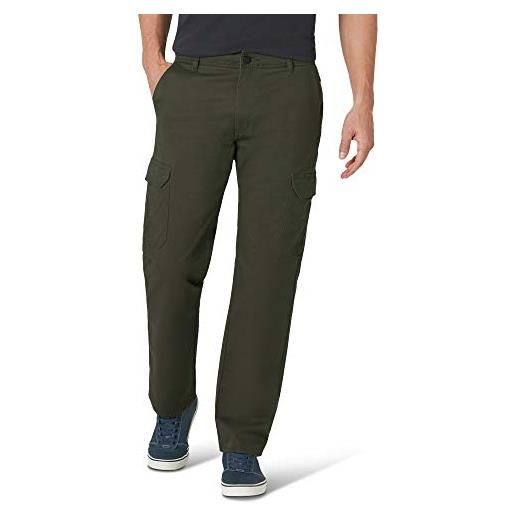 Lee performance series extreme comfort twill straight fit cargo pant pantaloni, frontier olive, w38 / l34 uomo