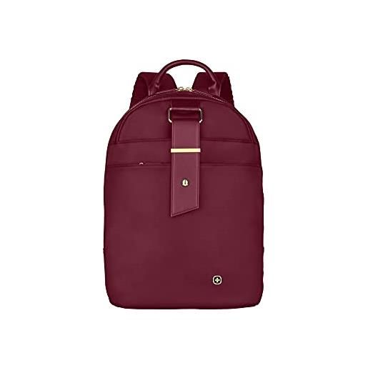 Wenger 606983 alexa 13 inch women's laptop backpack, padded laptop compartment and essentials organizer with anti-scratch lining in cabernet (11 litres)