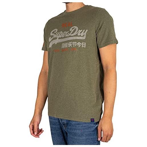 Superdry vintage vl classic tee t-shirt, thrift olive marl, s uomo