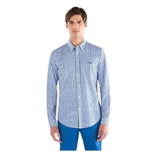 Harmont & Blaine - uomo camicia righe blu narrow cnj026 m 012385 819 - taglia l