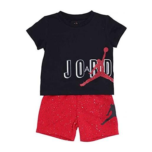 Jordan completo t-shirt e shorts da neonato speckle air jumbled nero taglia 18 m codice 65b225-r78