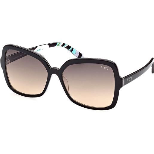 Emilio Pucci occhiali da sole Emilio Pucci neri forma a farfalla ep01926001b