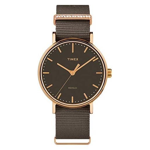 Timex orologio analogico quarzo donna con cinturino in nylon tw2r48900